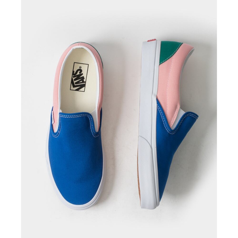 NIB VANS Classic Slip On Retro Court Colorblock Size 8